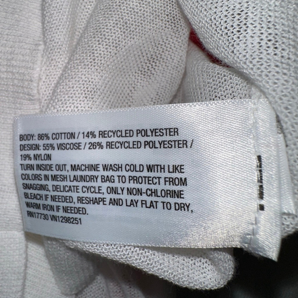 Women's Wild Fable Knit Top with Bralette White/Red Size XXL Bikini New NWT Plus - Picture 11 of 11